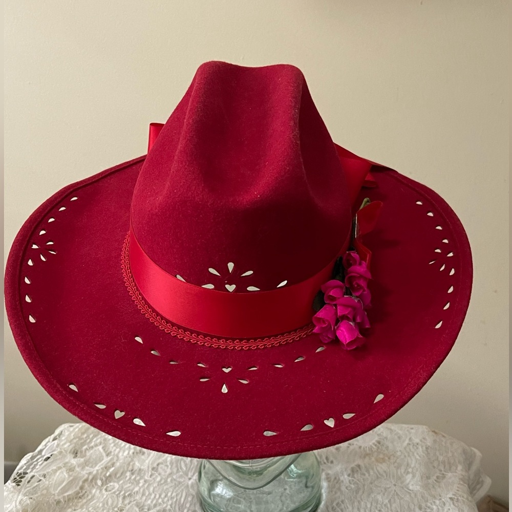 Nancy Hughes Hat Red Velvet
